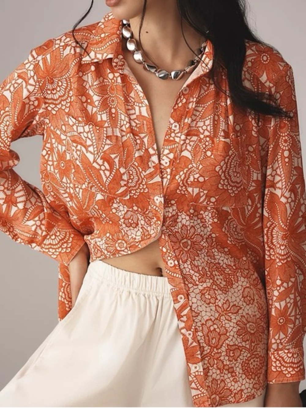 Anthropologie The Brielle Relaxed Buttondown XS